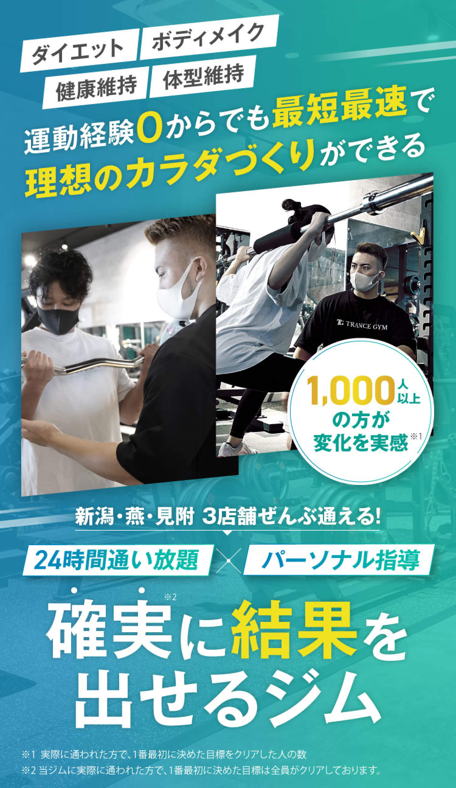 運動経験０からでも最短最速で理想のカラダづくりができる 確実に結果を出せるジム